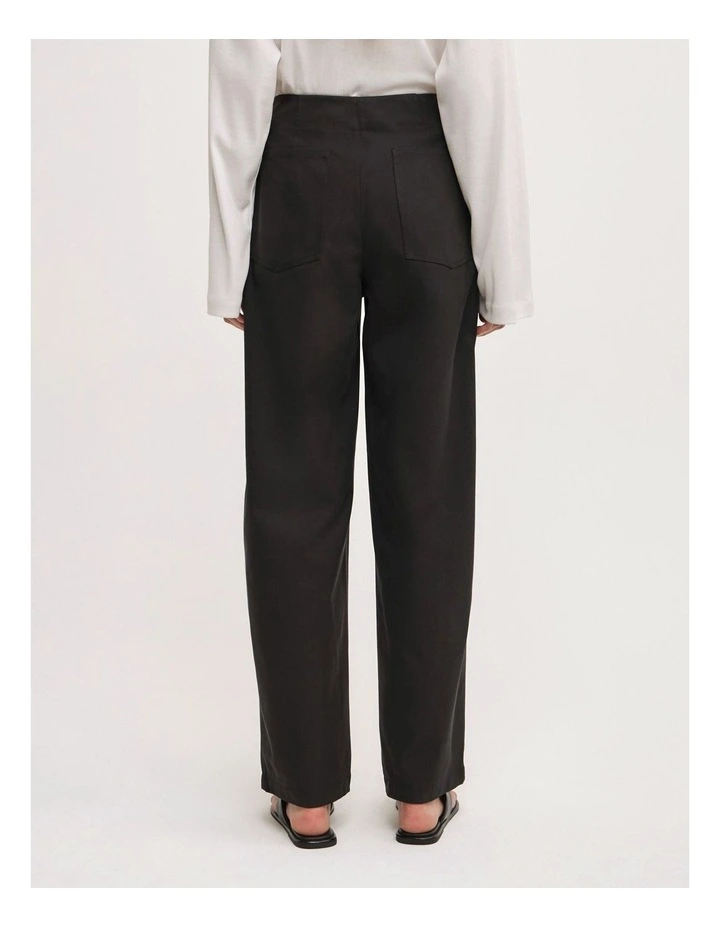 Barrel Leg Pant in Black image 5