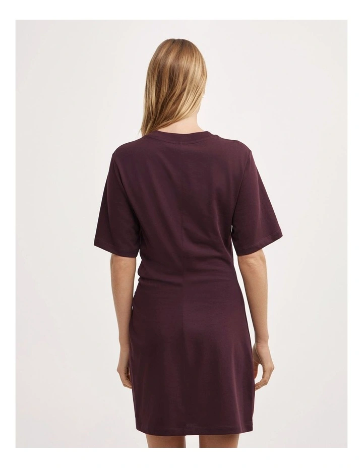 Twist Detail Mini Dress in Plum image 4