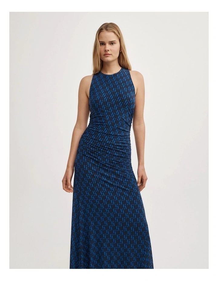 Ruch Crew Neck Mesh Dress in Block Geo image 1