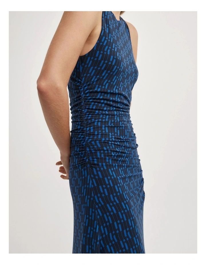 Ruch Crew Neck Mesh Dress in Block Geo image 3