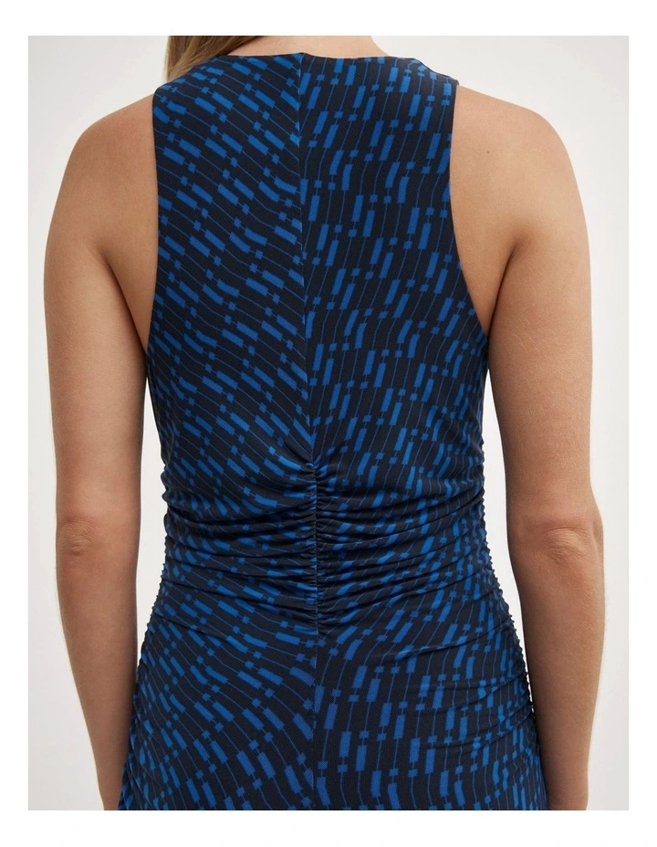 Ruch Crew Neck Mesh Dress in Block Geo image 4