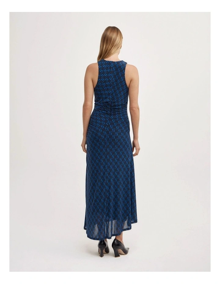 Ruch Crew Neck Mesh Dress in Block Geo image 5