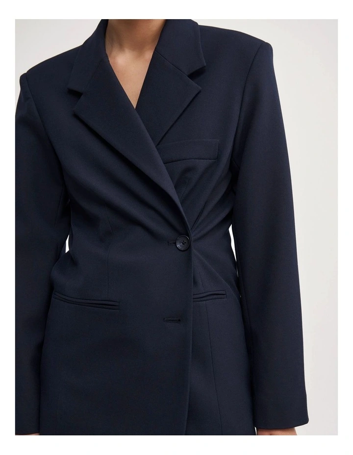 Wrap Front Blazer in Navy image 5