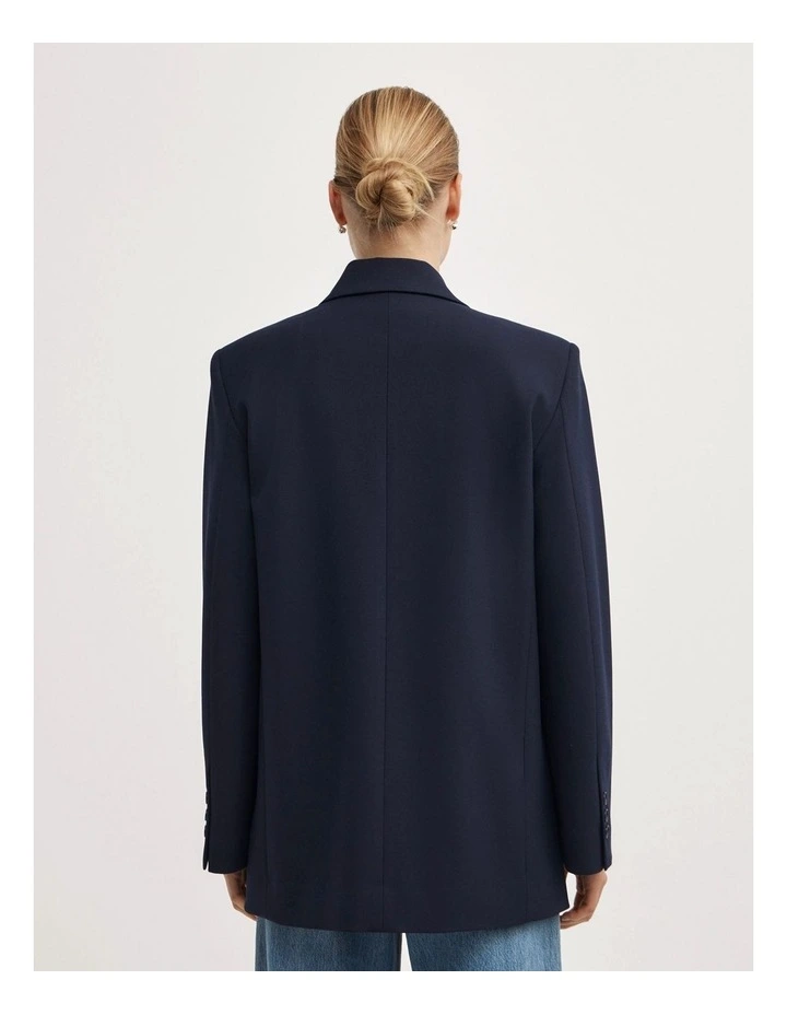 Wrap Front Blazer in Navy image 6