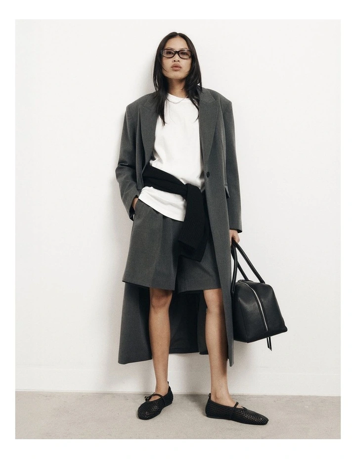 Blazer Coat in Charcoal image 2