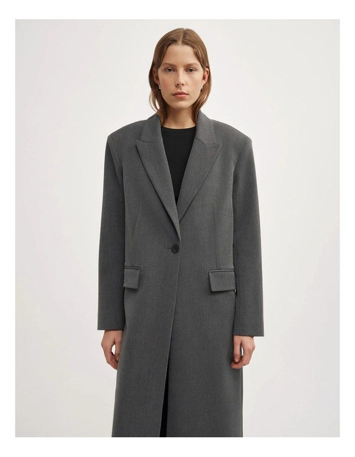 Blazer Coat in Charcoal image 3