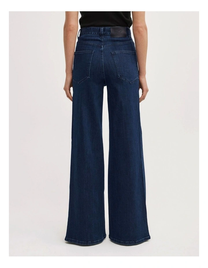 Palazzo Denim Jeans in Dark Ink image 5