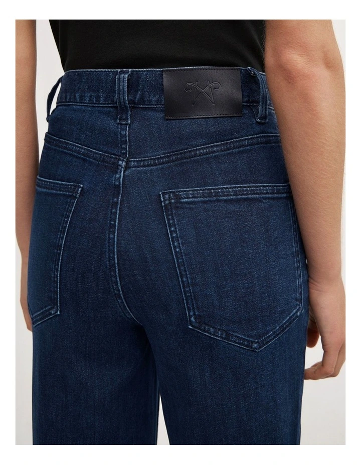 Palazzo Denim Jeans in Dark Ink image 6