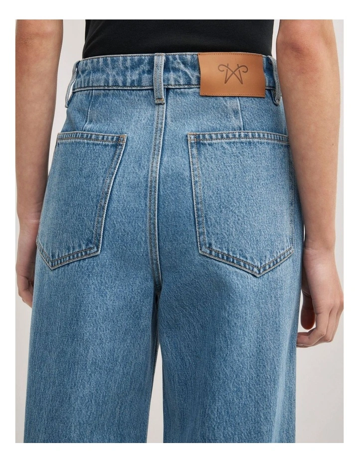 Cuff Detail Jeans in Vintage Sky Wash image 5