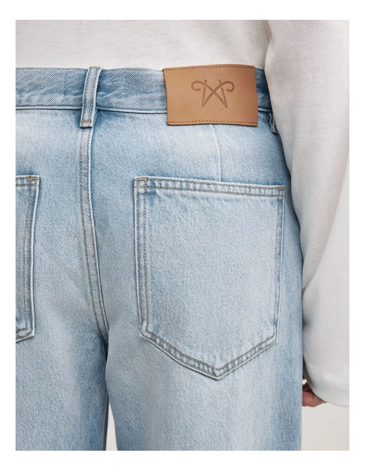 Mid Rise Wide Leg Jean in Soft Blue image 5
