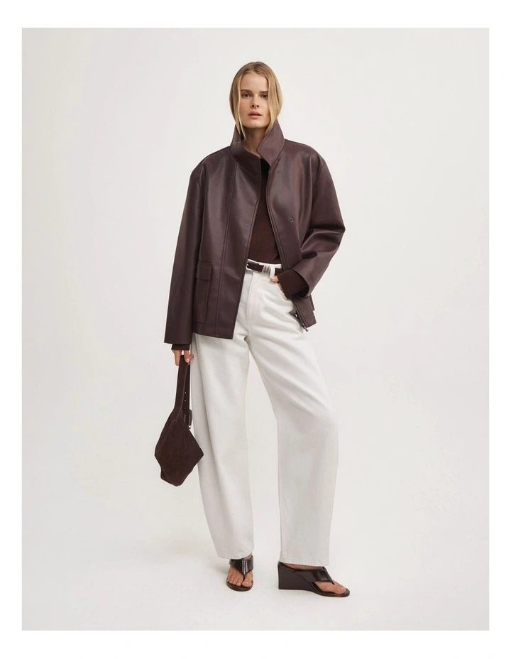Asymmetric Long-sleeve Knit in Espresso image 4