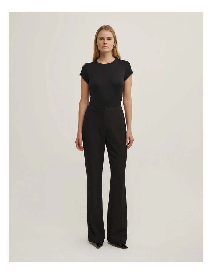 Slim Flare Pant in Black image 1