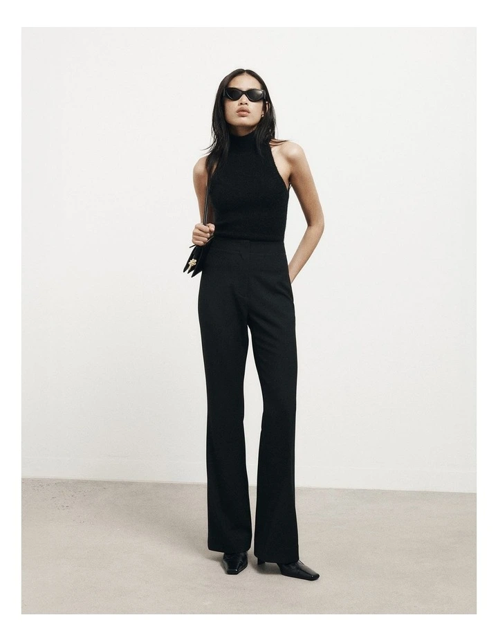 Slim Flare Pant in Black image 3