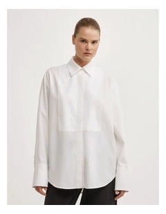 Tuxedo Shirt in Fresh White