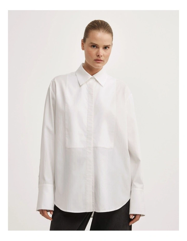 Tuxedo Shirt in Fresh White image 1
