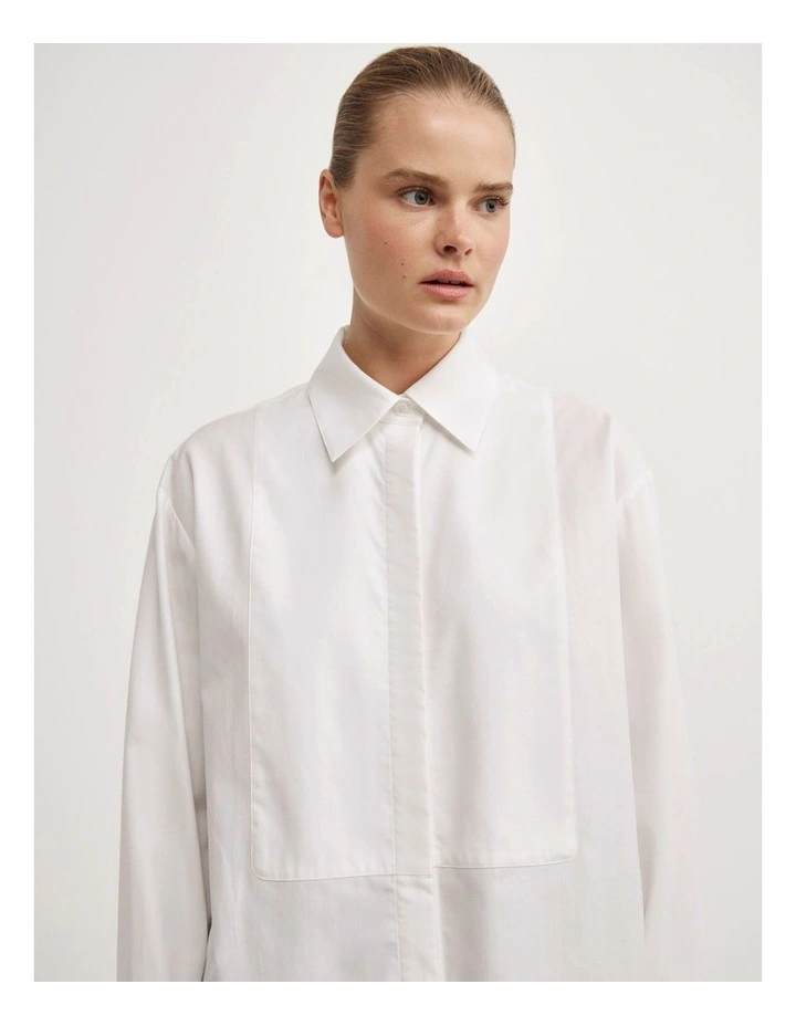 Tuxedo Shirt in Fresh White image 3