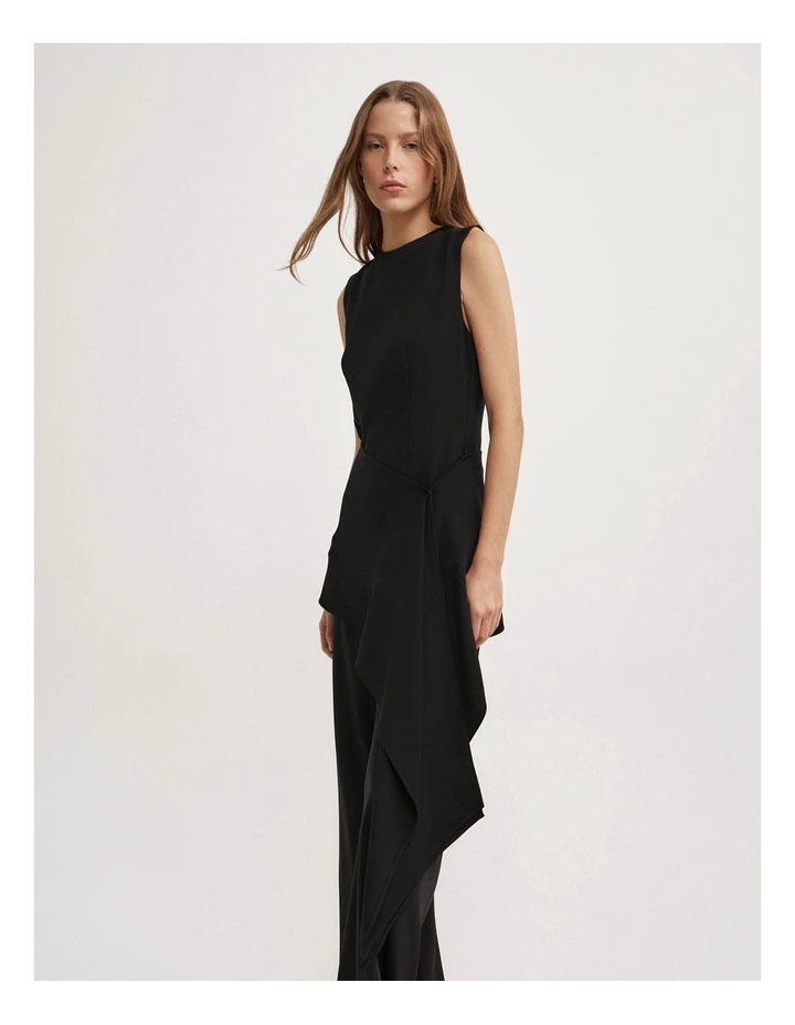 Sash Wrap Top in Black image 3