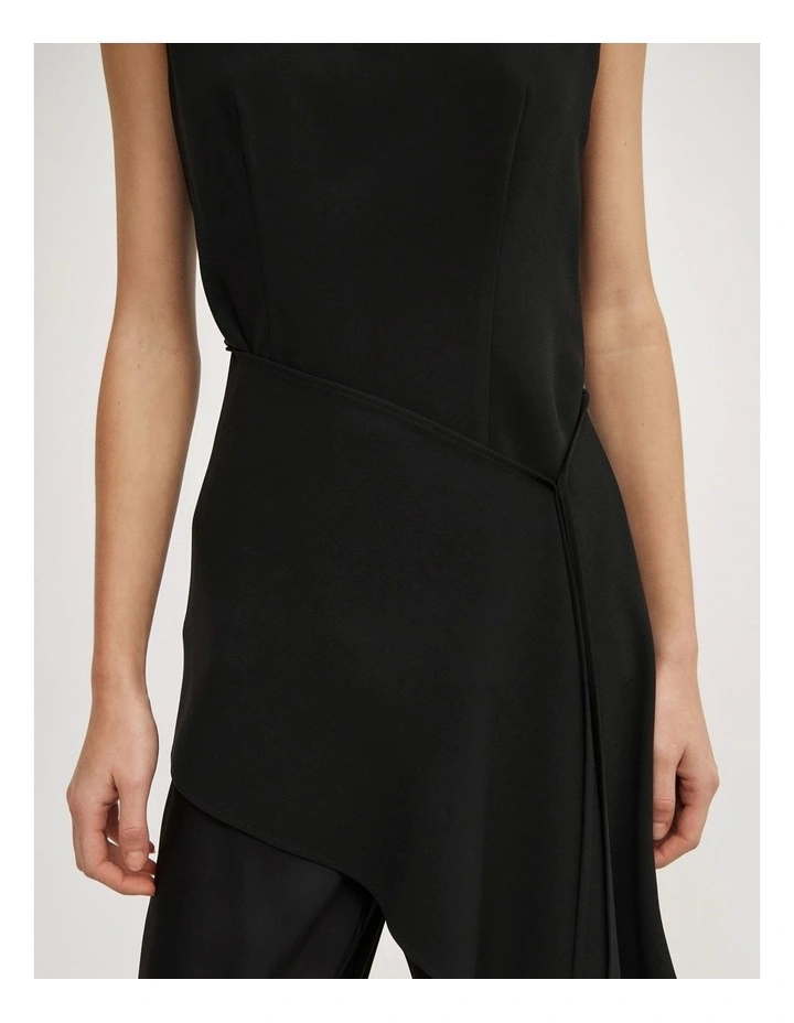 Sash Wrap Top in Black image 4