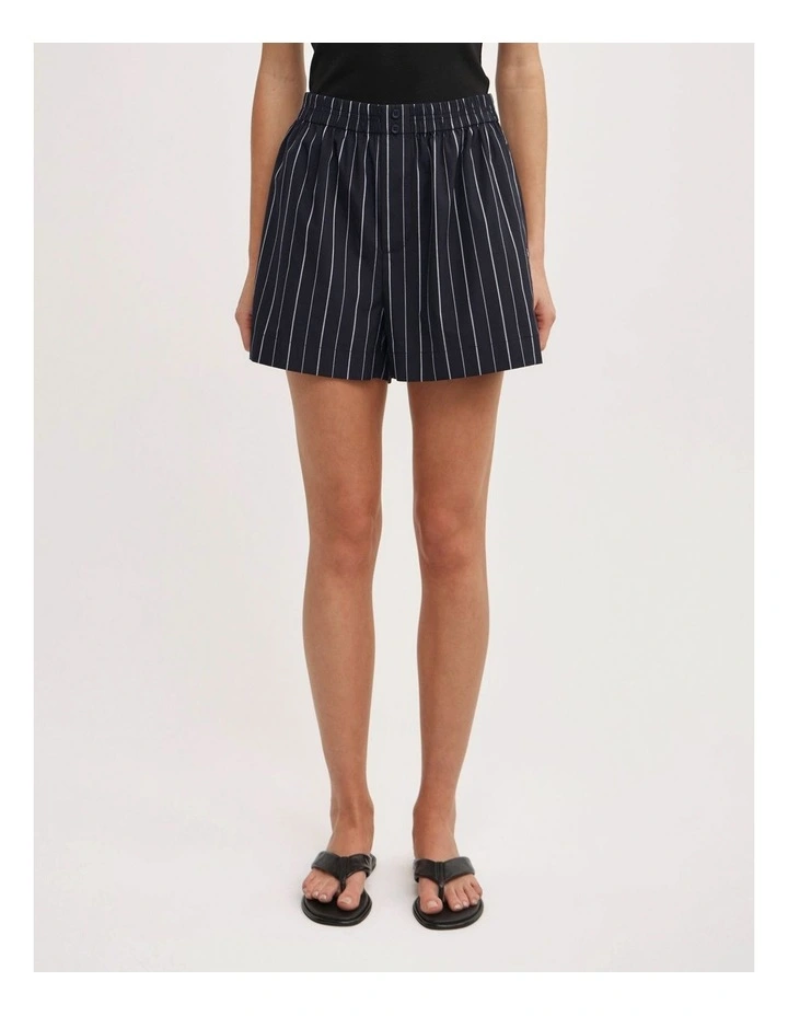 Poplin Boxer Short in Navy Stripe image 2
