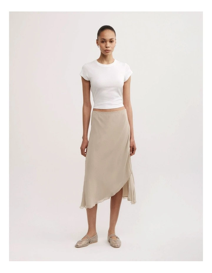 Asymmetric Soft Skirt in Sienna image 1