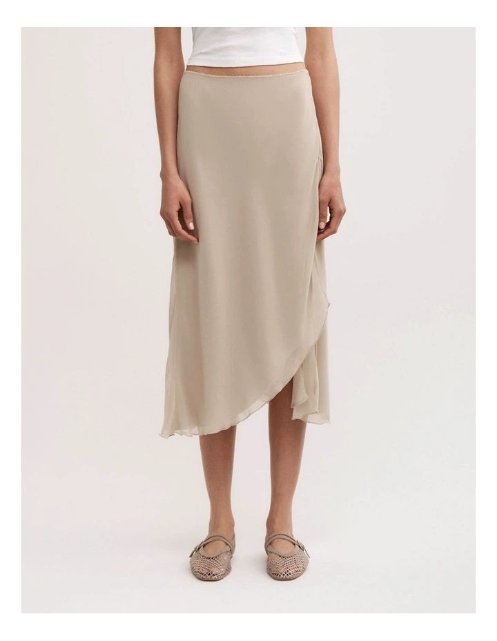 Asymmetric Soft Skirt in Sienna image 2