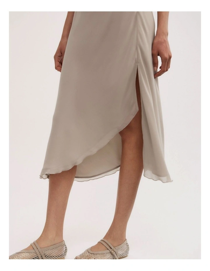 Asymmetric Soft Skirt in Sienna image 3