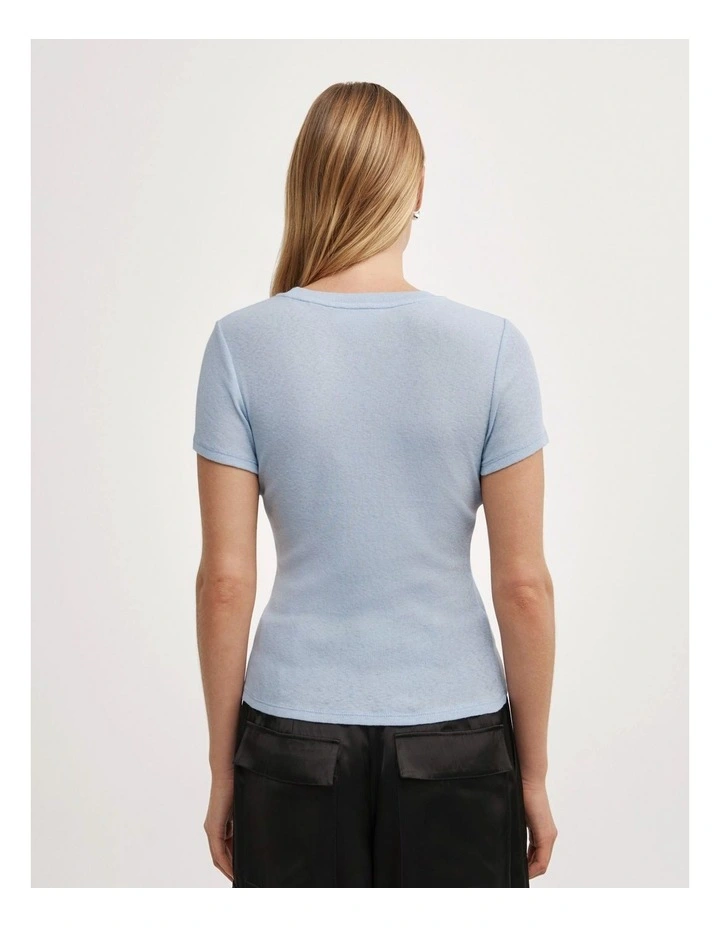 Fine Jersey T-shirt in Pale Blue image 5