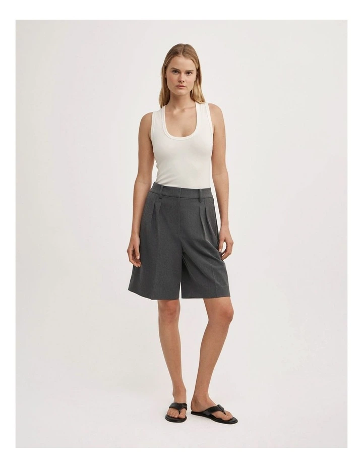 U-neck Tank Top in Fresh White image 3