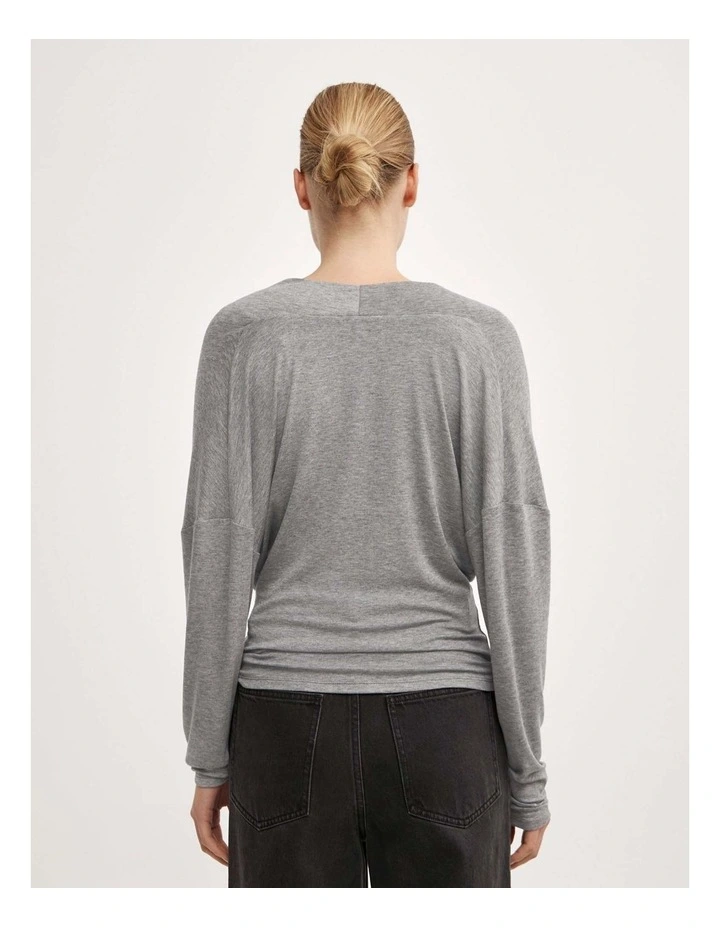 Multi Drape Top in Grey Marle image 6