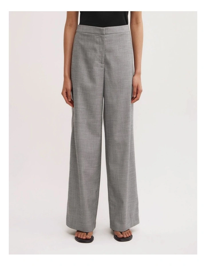 Flat Tailored Pant in Grey Cross Dye image 2