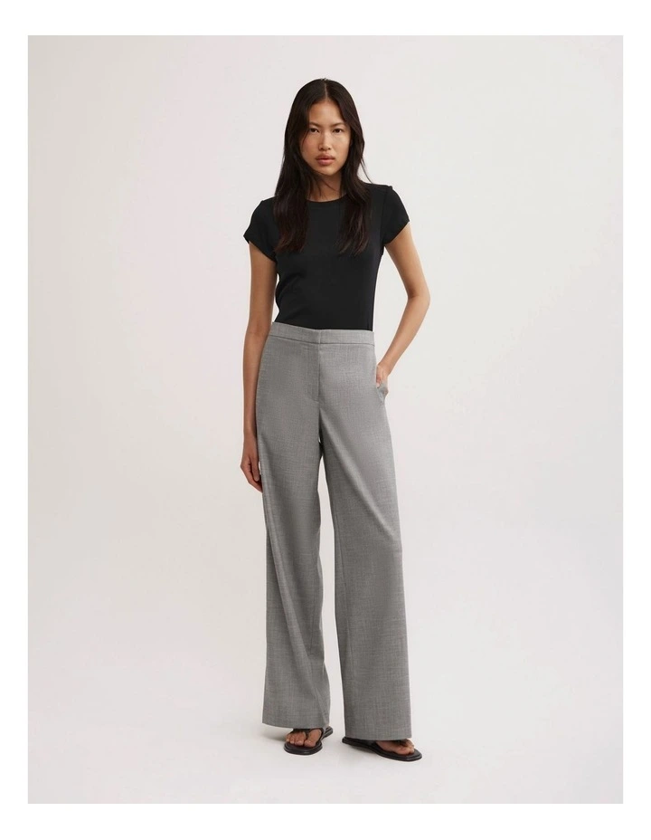 Flat Tailored Pant in Grey Cross Dye image 3