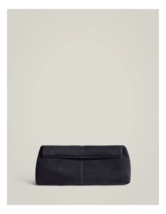 Scarlett Leather Clutch in Navy
