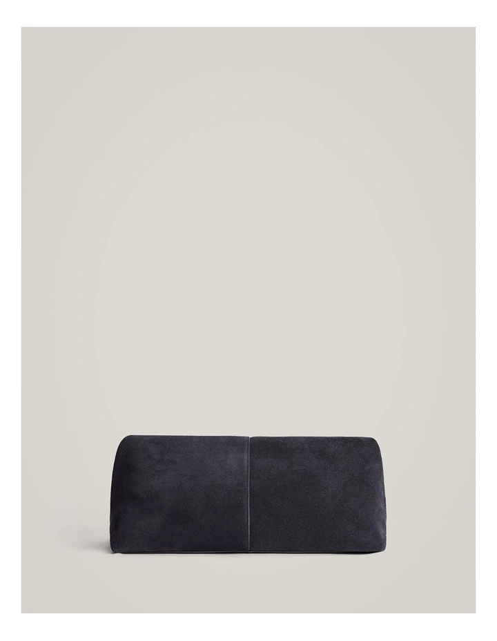 Scarlett Leather Clutch in Navy image 5