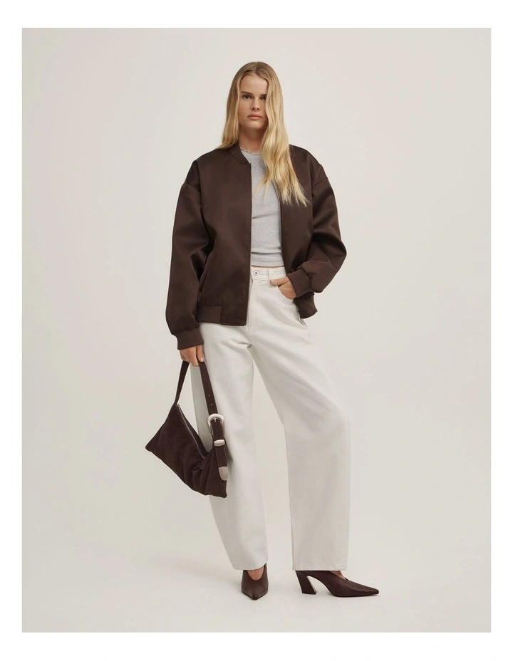 Nara Slouch Leather Bag in Bitter Chocolate image 2