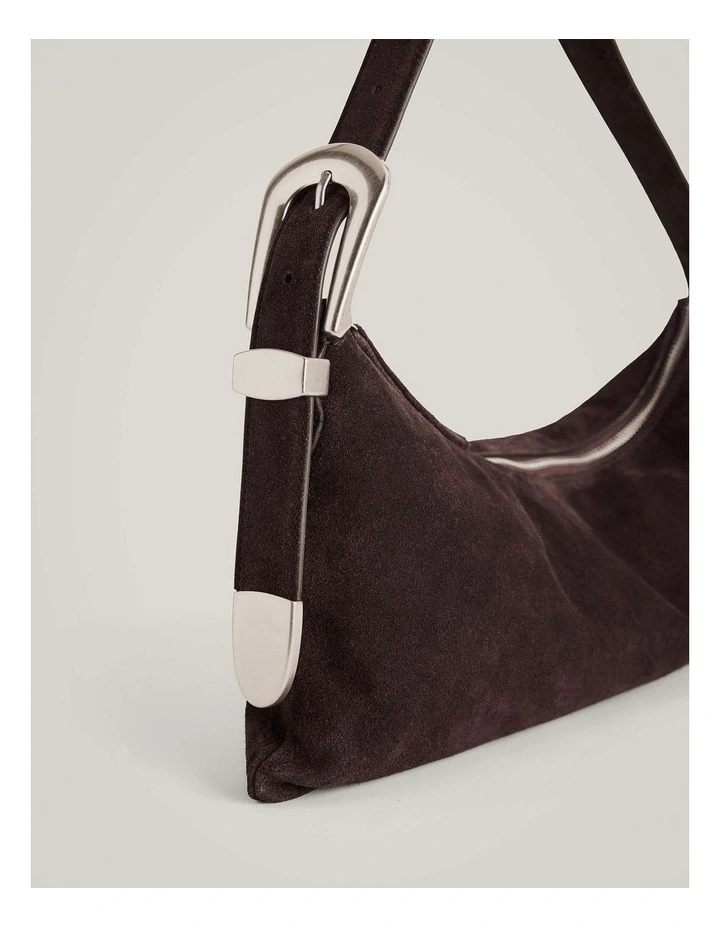 Nara Slouch Leather Bag in Bitter Chocolate image 3