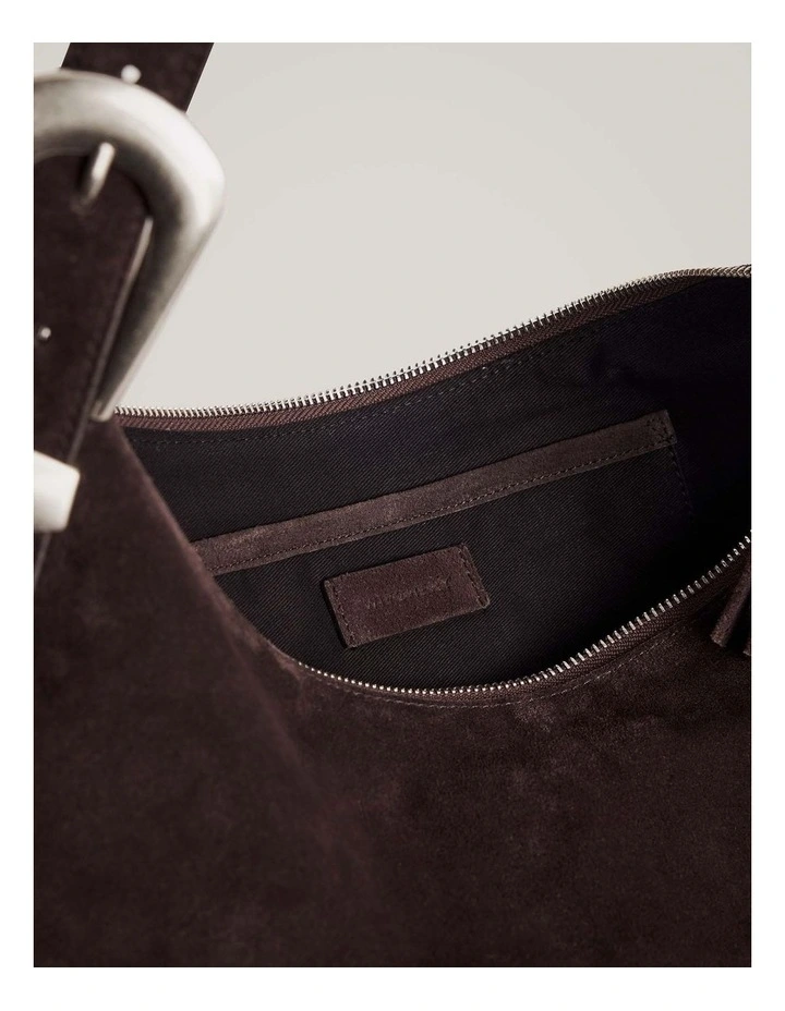 Nara Slouch Leather Bag in Bitter Chocolate image 4