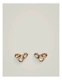 Greta Stud Earrings in Amber
