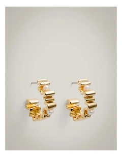 Rachel Hoop Earrings in Gold