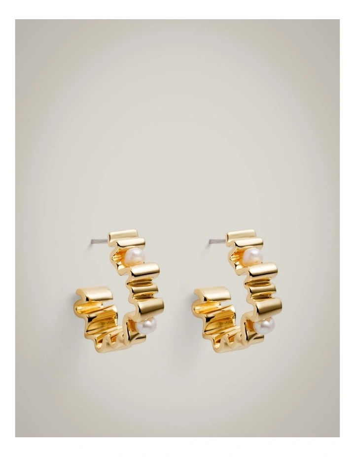 Rachel Hoop Earrings in Gold image 1