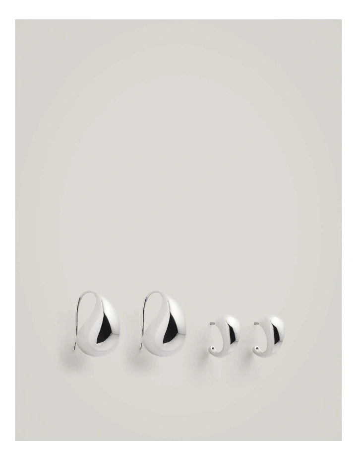 Elsa Earrings Set in Silver image 1