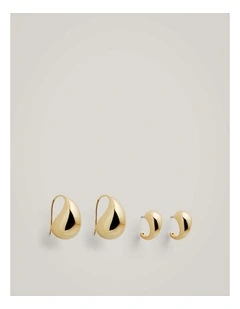 Elsa Earrings Set in Gold