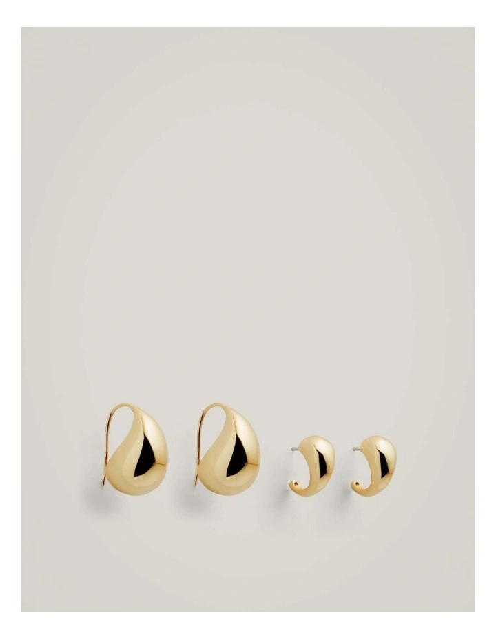 Elsa Earrings Set in Gold image 1