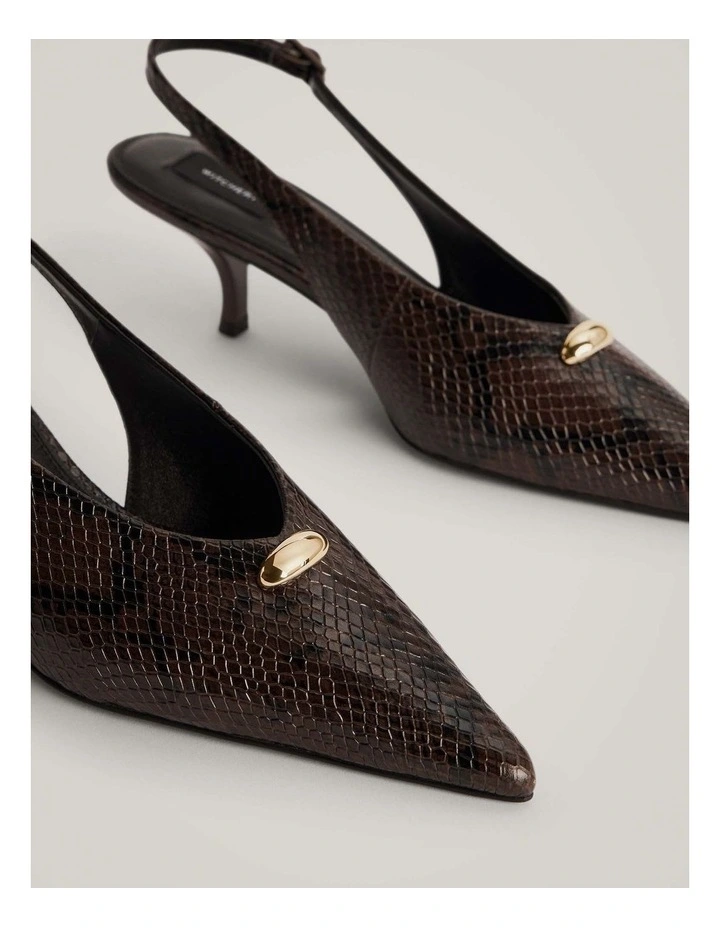 Vivi Heels in Snake Multi image 4