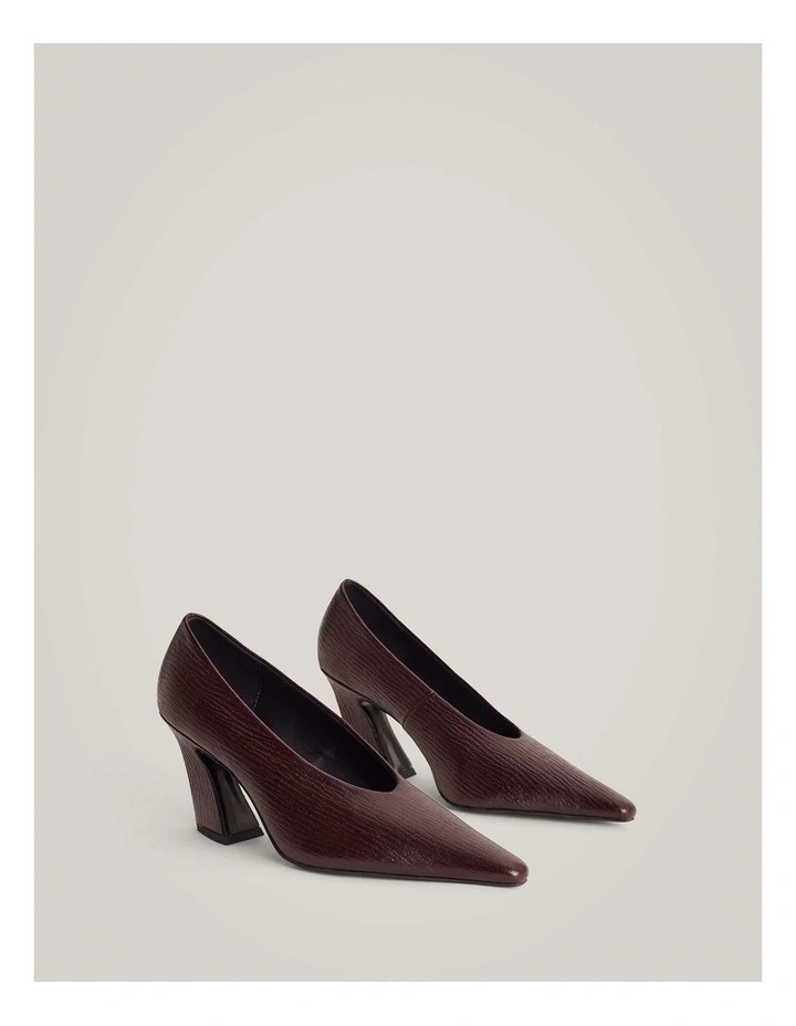 Avery Textured Heels in Fig image 3
