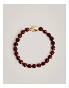 Olive Necklace in Deep Rust