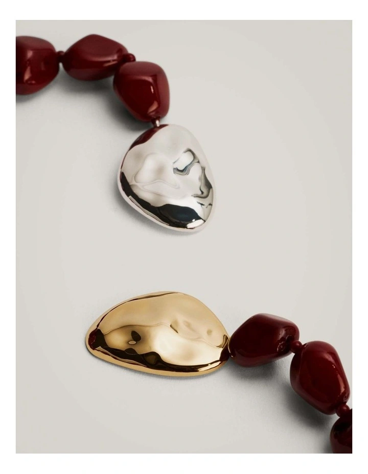 Olive Necklace in Deep Rust image 4