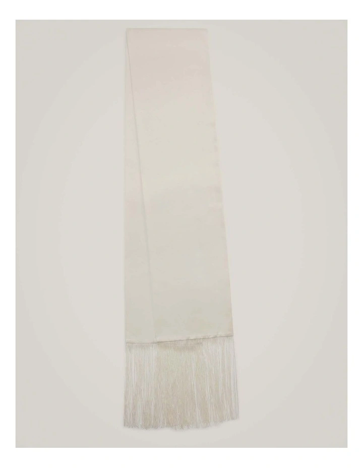 Lee Fringe Scarf in Chalk image 1