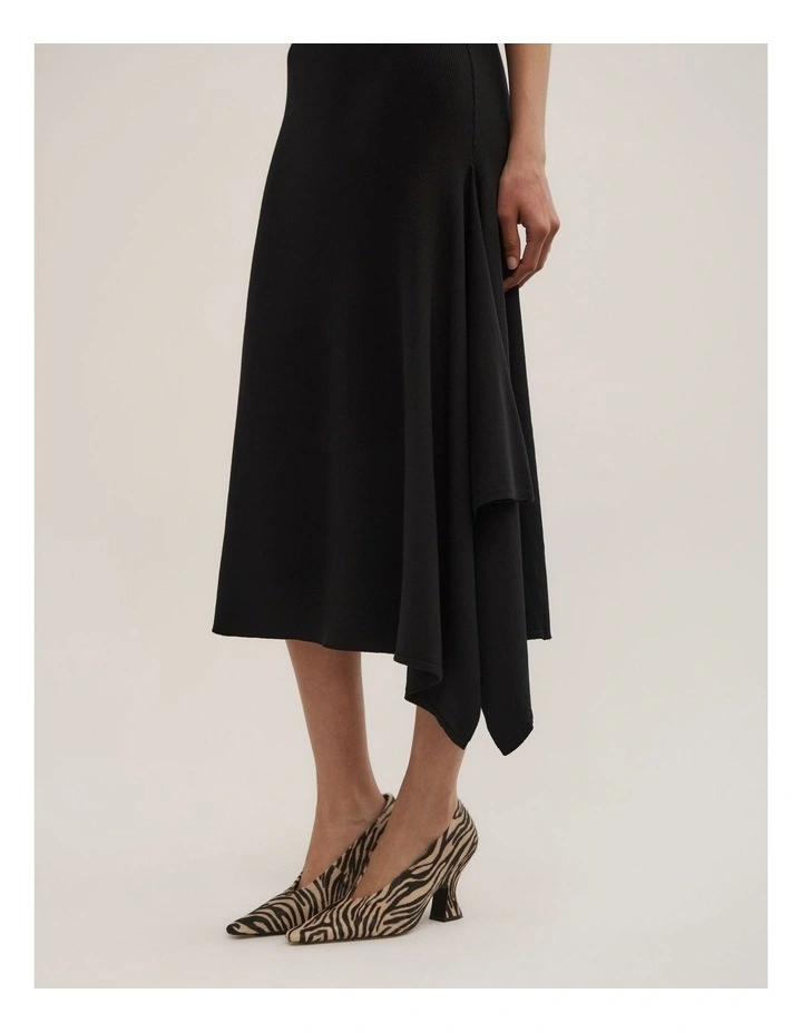 Halter Knit Dress in Black image 4