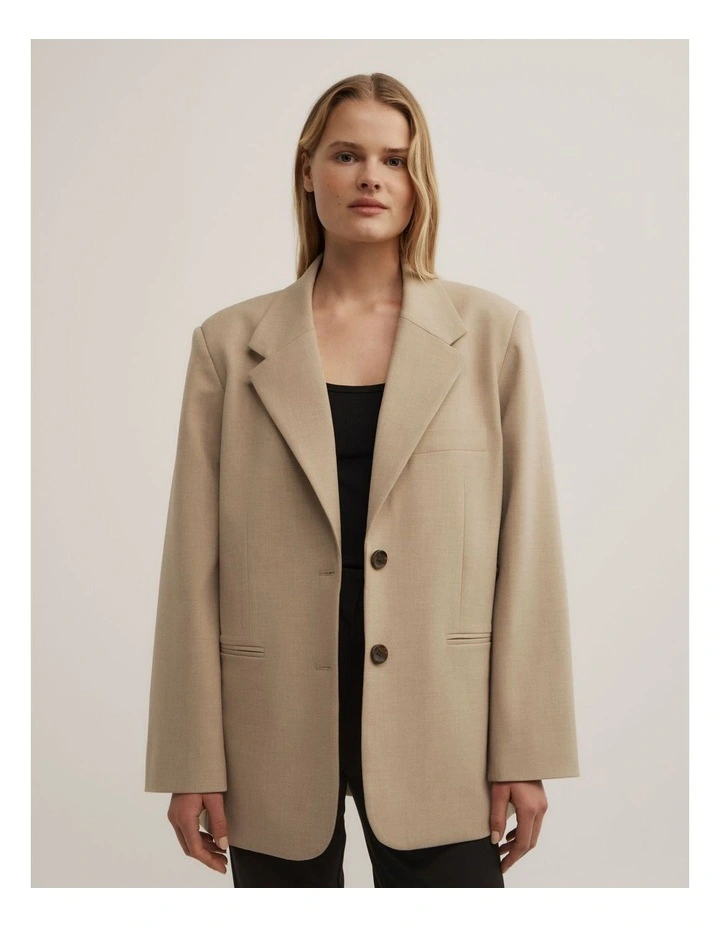 Wrap Front Blazer in Sienna image 1