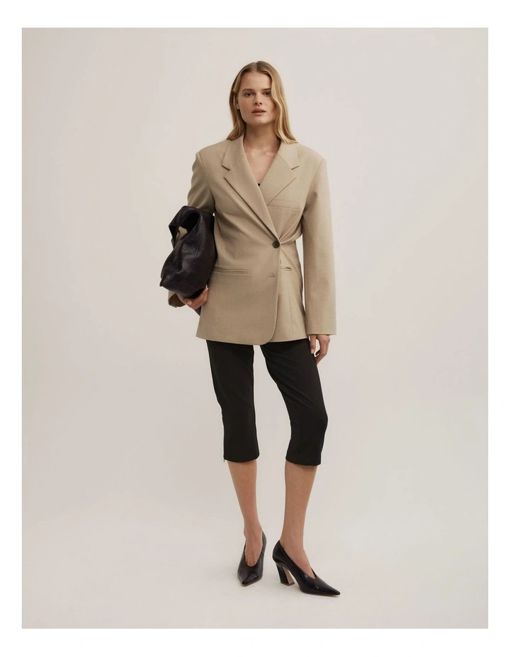 Wrap Front Blazer in Sienna image 2